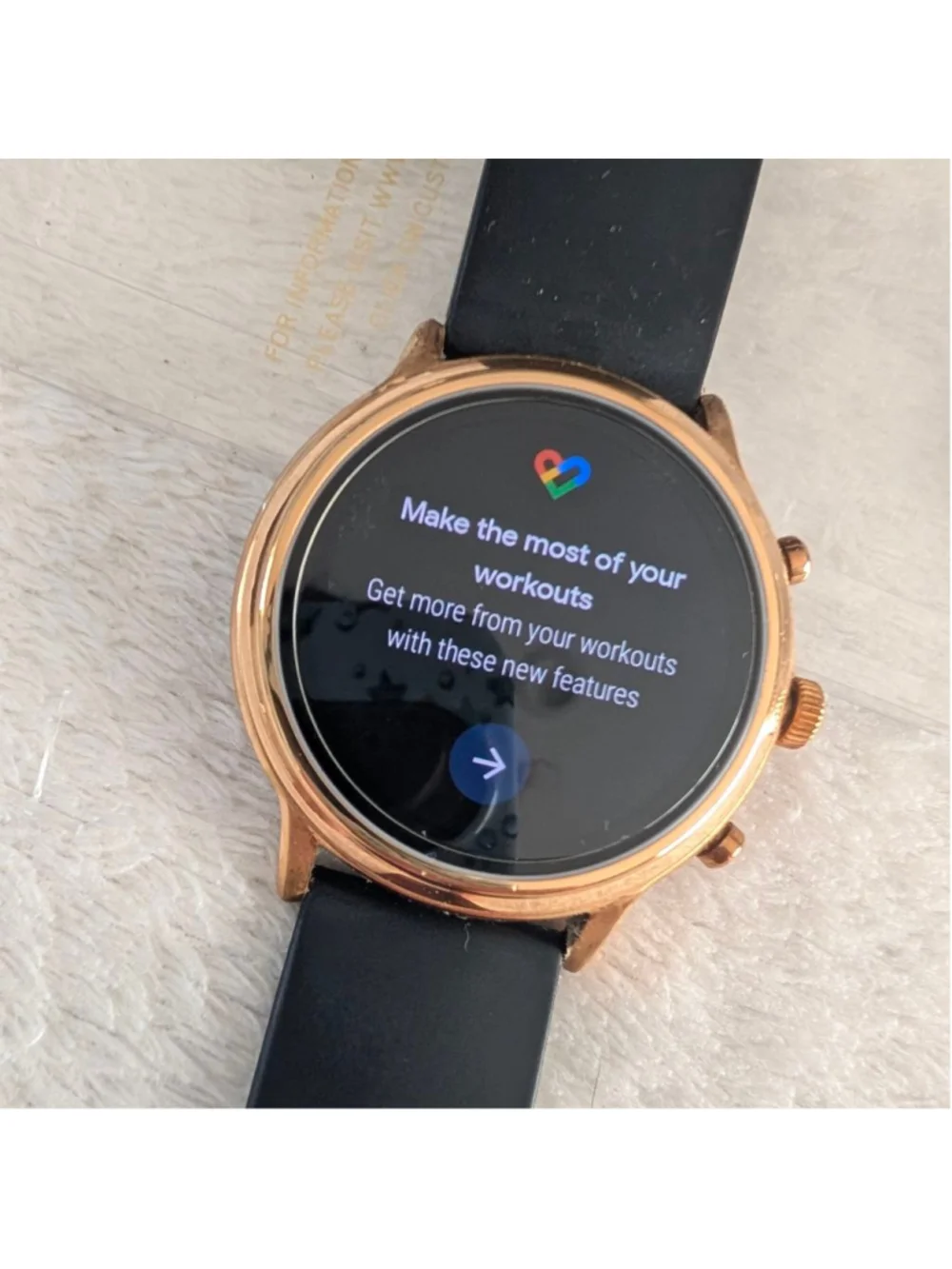 Fossil Julianna HR Rose Gold Black Smartwatch